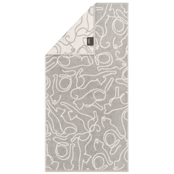 Cawö Handtücher CUTE CATS EDITION Cats 6264 - Farbe: platin/weiß - 76 - Han günstig online kaufen