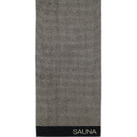 Cawö Saunatuch Natural Allover 6220 80x200 cm - Farbe: natur-schwarz - 39
