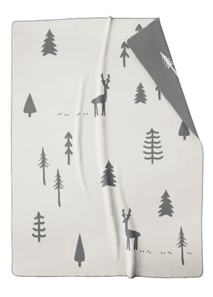 Cawö Wohndecken WINTER EDITION Tannen 62730 - Farbe: stein/anthrazit - 70 - 150x200 cm
