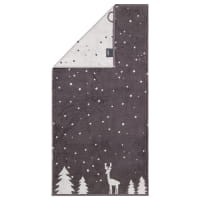Cawö Handtücher WINTER EDITION Rudi im Schnee 6271 - Farbe: basalt/platin - 77