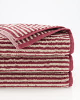 Cawö Handtücher Two-Tone Stripes 480 - Farbe: bordeaux - 23 - Duschtuch 80x150 cm