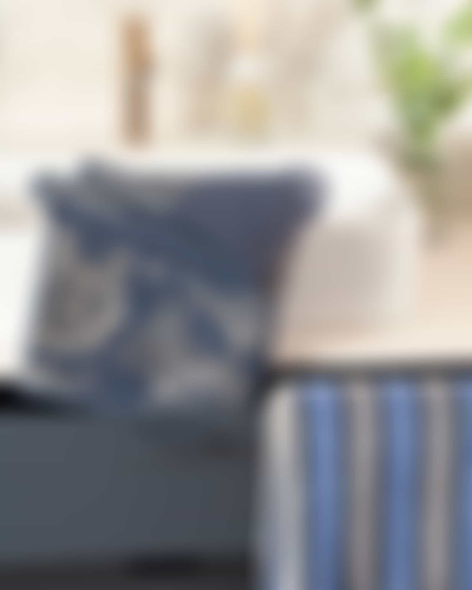 Cawö Handtücher Luxury Home Two-Tone Edition Floral 638 - Farbe: nachtblau - 10 Gästetuch 30x50 cm Detailbild 1