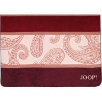 JOOP! Wohndecken Paisley Stripes - Farbe: Rouge - 150x200 cm