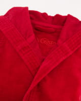 Vossen Bademäntel unisex Kurzmantel mit Kapuze Texas - Farbe: rubin - 3900 - L
