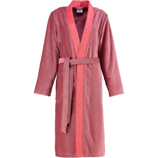 Cawö - Damen Bademantel Two-Tone Kimono 6431- Farbe: rot - 27 M