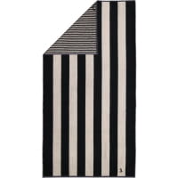 Möve Handtücher Superwuschel Blockstreifen - Farbe: black/cashmere - 082