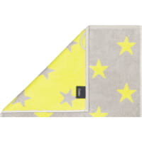 Cawö Handtücher NEW STARS Sterne groß 6260 - Farbe: platin/lime - 75 - Handtuch 50x100 cm