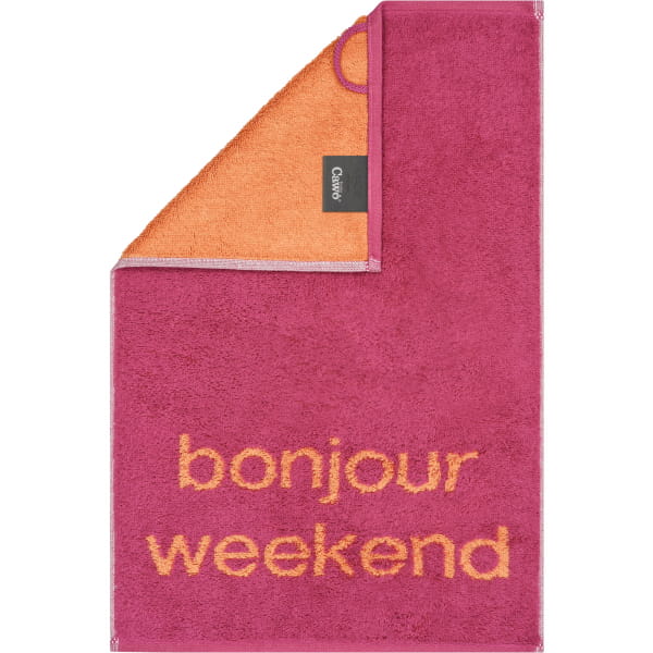 Cawö Gästetücher Postcard Towels Edition 100 - Farbe: bonjour weekend - 05 - 30x50 cm