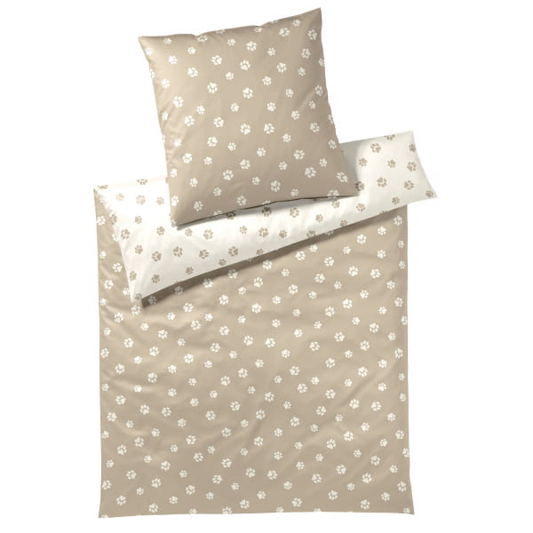 elegante Bettwäsche WE LOVE DOGS Paws 24541 - Farbe: Natur-Beige - 7