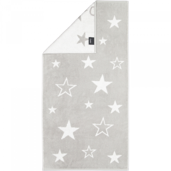 Cawö Handtücher Christmas Edition Sterne 792 - Farbe: platin - 76 - Handtuch 50x100 cm