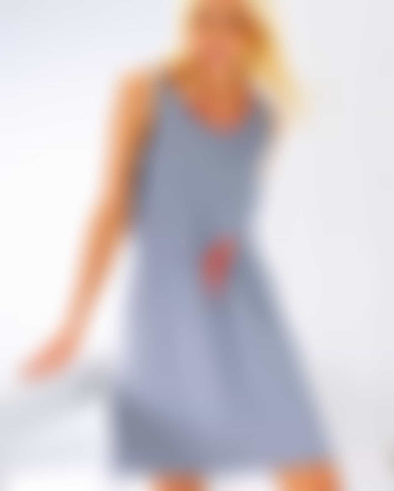 Cawö - Strandkleid 9306 - Farbe: blau-koralle - 12 XS Detailbild 1 Cawö - Strandkleid 9306 - Farbe: blau-koralle - 12 XS Detailbild 1