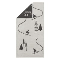 Cawö Handtücher WINTER EDITION Skifahrer 6272 - Farbe: platin/basalt - 70