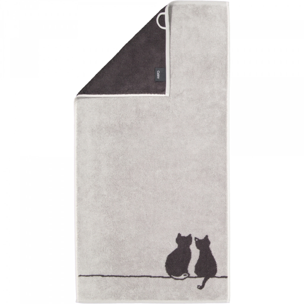 Cawö Handtücher CUTE CATS EDITION You &amp; Me 6263 - Farbe: platin/basalt - 70