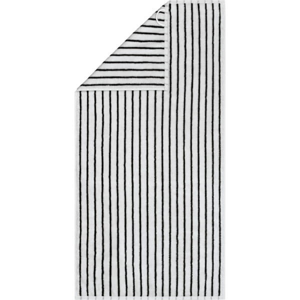 Cawö Handtücher Black&amp;White Streifen 6278 - Farbe: schwarz/weiß - 96 - Handtuch 50x100 cm