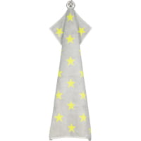 Cawö Handtücher NEW STARS Sterne groß 6260 - Farbe: platin/lime - 75 - Handtuch 50x100 cm