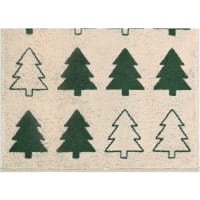 Cawö Handtücher Christmas Edition Tannenbäume 794 - Farbe: natur-grün - 34 - Gästetuch 30x50 cm