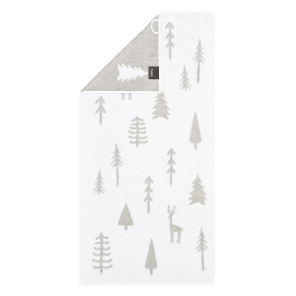 Cawö Handtücher WINTER EDITION Tannen 6273 - Farbe: weiß/platin - 67