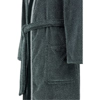 Cawö - Herren Bademantel Kimono 4839 - Farbe: silber/schwarz - 79 - XL