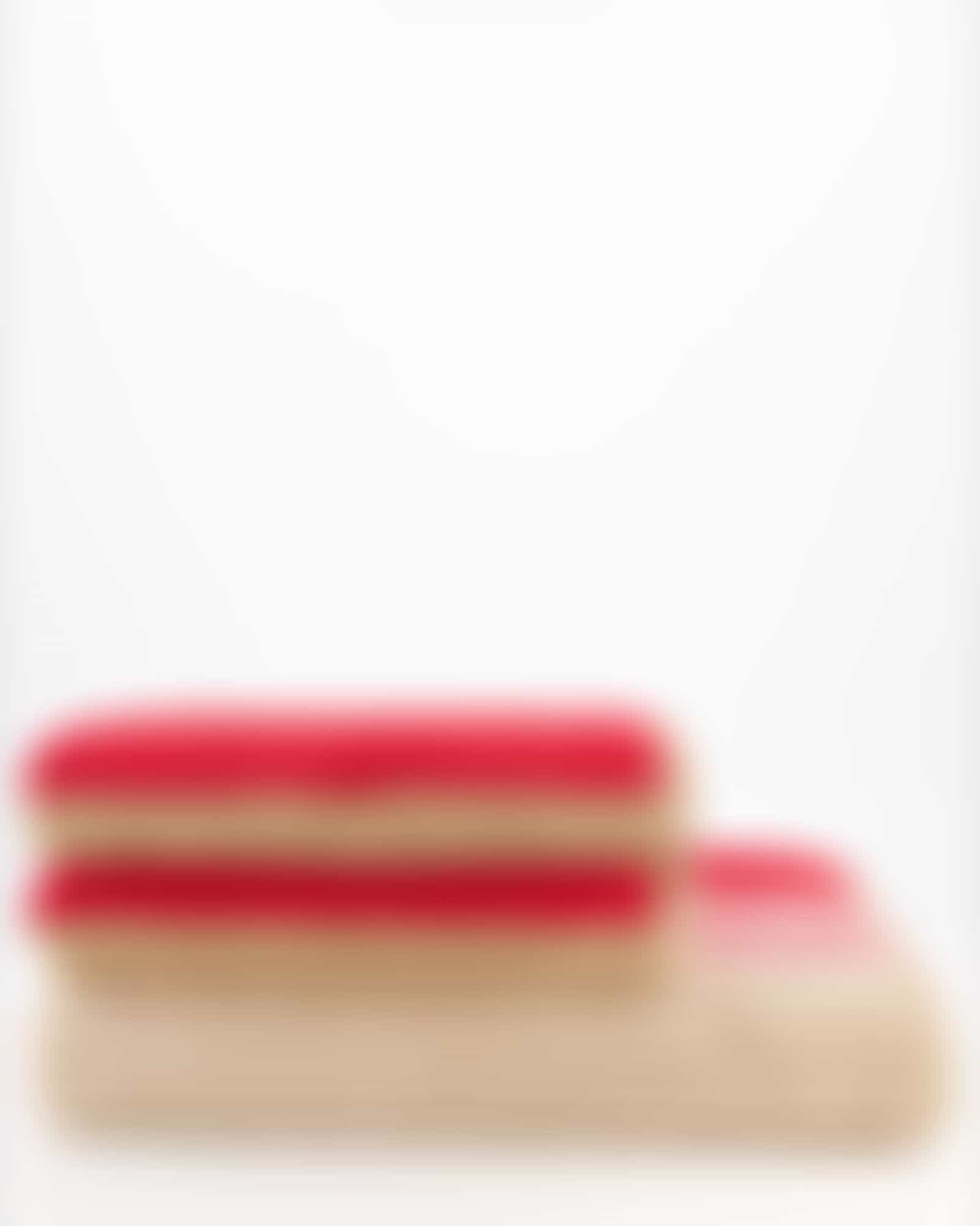 Cawö Handtücher Coast Repeat 6214 - Farbe: rot-natur - 32 - Duschtuch 70x140 cm