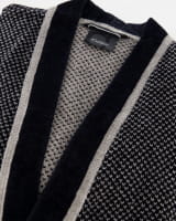 Cawö - Herren Bademantel Kimono 4839 - Farbe: silber/schwarz - 79 - XL