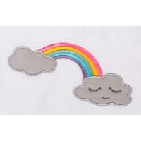 Smithy Wolkenweich Regenbogen - Badeponcho 55 x 70 cm - Farbe: weiß (1701027)