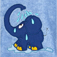 Smithy Die Sendung mit dem blauen Elefanten - Badeponcho 55 x 70 cm - Farbe: blau (1701026)