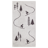 Cawö Handtücher WINTER EDITION Skifahrer 6272 - Farbe: platin/basalt - 70