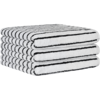 Cawö Handtücher Black&White Streifen 6278 - Farbe: schwarz/weiß - 96 Cawö Handtücher Black&White Streifen 6278 - Farbe: schwarz/weiß - 96