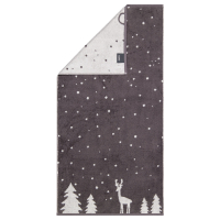 Cawö Handtücher WINTER EDITION Rudi im Schnee 6271 - Farbe: basalt/platin - 77