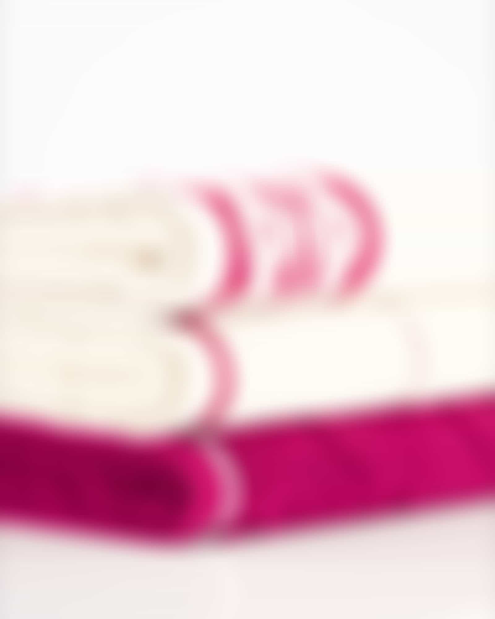 Möve Handtücher Cosy Knits Zopf allover - Farbe: nature/berry - 021 - Waschhandschuh 17x25 cm