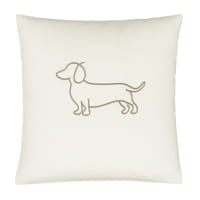elegante Kissenbezüge WE LOVE DOGS Companion 24542 - Farbe: Natur-Beige - 7 - Nacken-Kissen 40x40 cm