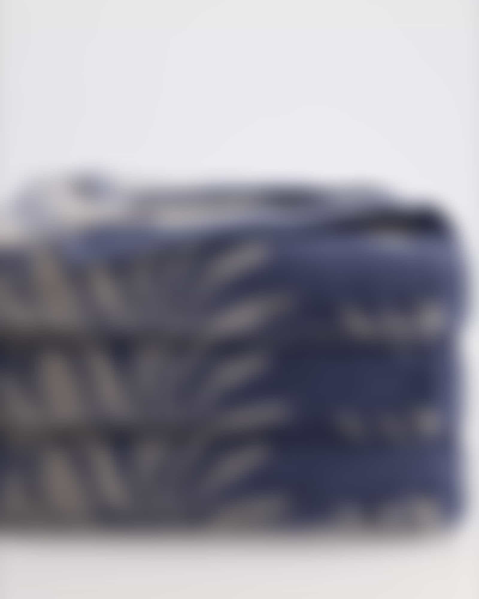 Cawö Handtücher Luxury Home Two-Tone Edition Floral 638 - Farbe: nachtblau - 10 - Handtuch 50x100 cm