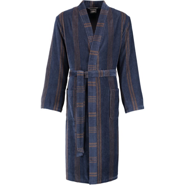 Cawö Herren Bademantel Kimono 2508 - Farbe: blau - 13 - S