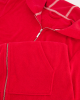Vossen Bademäntel Damen Kurzmantel mit Kapuze Tampa - Farbe: kirschrot - 3680