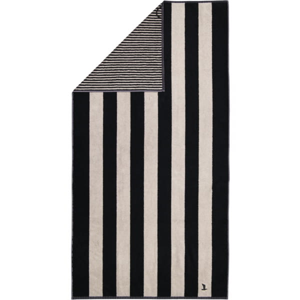 Möve Handtücher Superwuschel Blockstreifen - Farbe: black/cashmere - 082 - günstig online kaufen