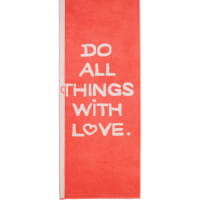 Cawö Strandtuch Campus DO ALL THINGS WITH LOVE 840 - 70x180 cm - Farbe: watermelon - 20 - 70x180 cm