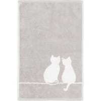 Cawö Handtücher CUTE CATS EDITION You &amp; Me 6263 - Farbe: platin/weiß - 76