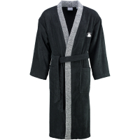 Egeria Bademantel Kimono Black&amp;White - Farbe: black - 091 (011026)