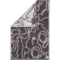 Cawö Handtücher CUTE CATS EDITION Cats 6264 - Farbe: basalt/platin - 77 - Gästetuch 30x50 cm