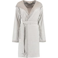 Esprit Damen Bademantel Striped Hoody Kapuze - Farbe: stone - 005 - L