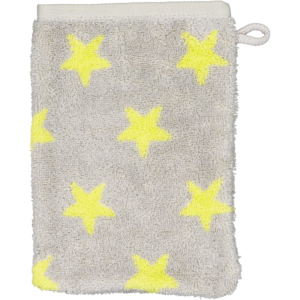 Cawö Handtücher NEW STARS Sterne klein 6261 - Farbe: platin/lime - 75 - Was günstig online kaufen