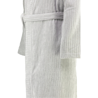 Marc o Polo Bademantel Kimono Velour Stripe - Farbe: Silver XL