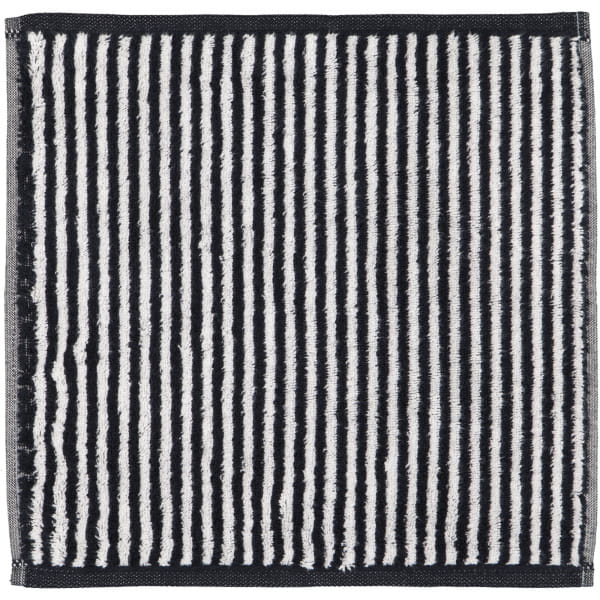 Cawö Zoom Streifen 121 - Farbe: schwarz - 97 Seiflappen 30x30 cm