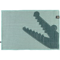 Rhomtuft - Badteppich Croc - Farbe: mint/pazifik - 1210 - 60x90 cm