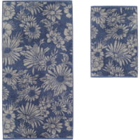 Cawö Handtücher Luxury Home Two-Tone Edition Floral 638 - Farbe: nachtblau - 10 - Duschtuch 80x150 c