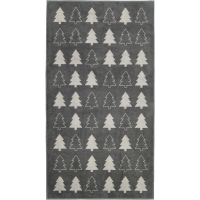 Cawö Christmas Edition Tannenbäume 958 - Farbe: schiefer - 77 - Handtuch 50x100 cm