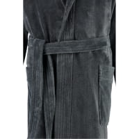 Cawö Home Herren Bademantel Kapuze 801 - Farbe: anthrazit - 77 - XL