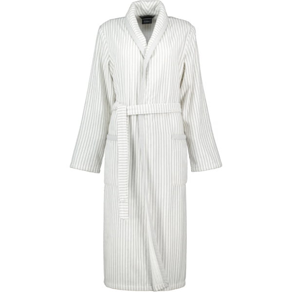 Cawö - Damen Bademantel Schalkragen 3423 - Farbe: weiss/silber - 76 - S
