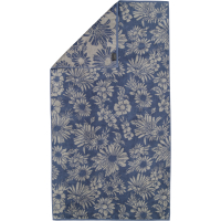 Cawö Handtücher Luxury Home Two-Tone Edition Floral 638 - Farbe: nachtblau - 10 - Handtuch 50x100 cm