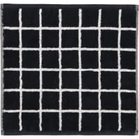 Cawö Zoom Karo 123 - Farbe: schwarz - 97 - Waschhandschuh 16x22 cm